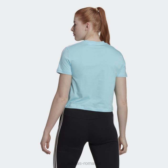 Adidas essentials tricou decupat cu 3 dungi albastru adidas femei albastru alb 2JBN9222
