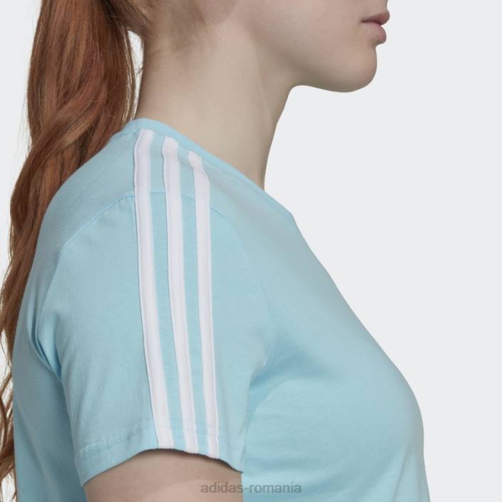 Adidas essentials tricou decupat cu 3 dungi albastru adidas femei albastru alb 2JBN9222