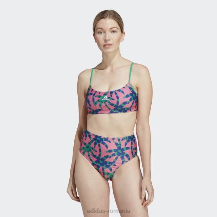 Adidas farm bikini magenta adidas femei magenta/verde aldine/cerneală 2JBN17328