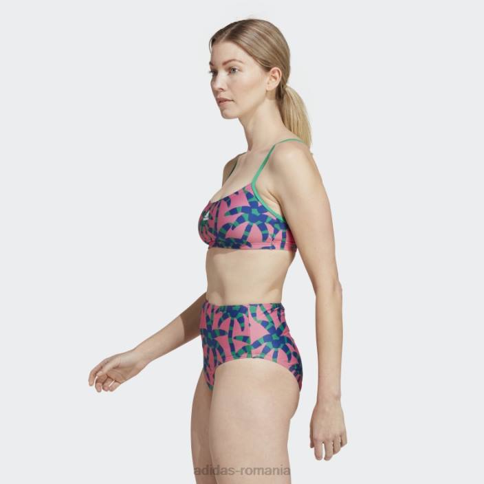 Adidas farm bikini magenta adidas femei magenta/verde aldine/cerneală 2JBN17328