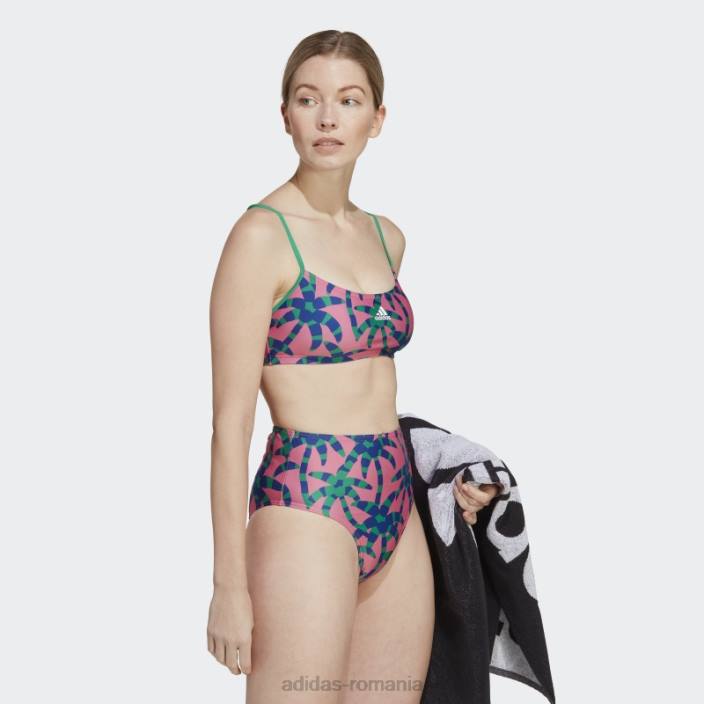 Adidas farm bikini magenta adidas femei magenta/verde aldine/cerneală 2JBN17328