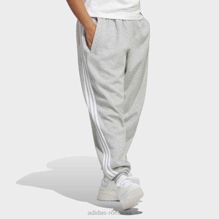 Adidas fashion future icons pantaloni obisnuiti cu 3 dungi (plus marime) gri mediu femei gri mediu 2JBN2432