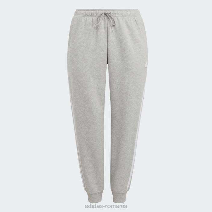 Adidas fashion future icons pantaloni obisnuiti cu 3 dungi (plus marime) gri mediu femei gri mediu 2JBN2432