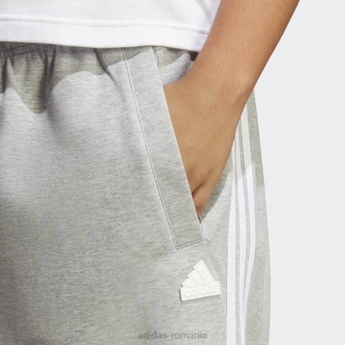 Adidas fashion future icons pantaloni obisnuiti cu 3 dungi (plus marime) gri mediu femei gri mediu 2JBN2432