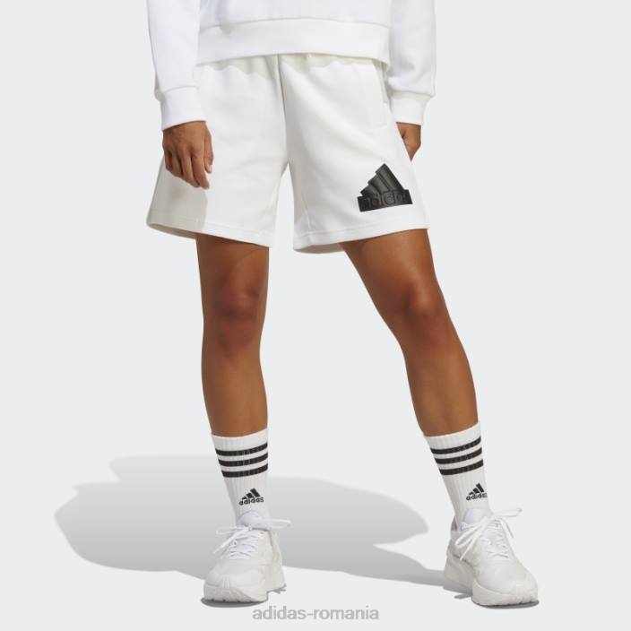 Adidas fierbinte icoane viitoare insignă de pantaloni scurți sport alb femei alb 2JBN2359