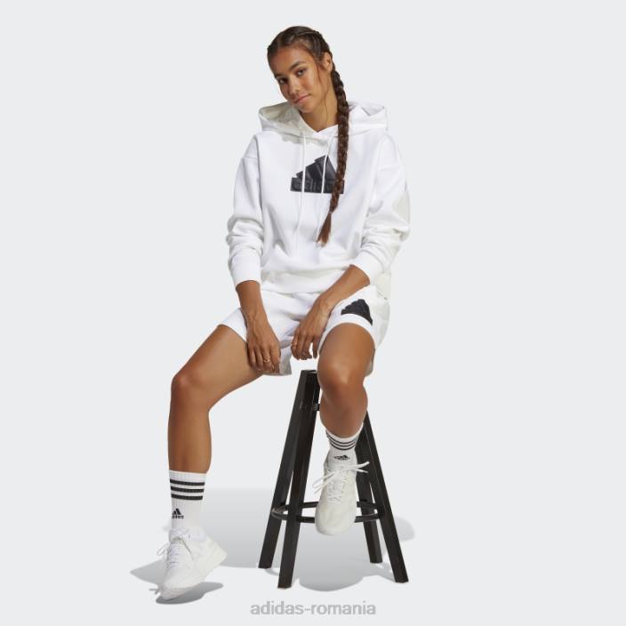 Adidas fierbinte icoane viitoare insignă de pantaloni scurți sport alb femei alb 2JBN2359