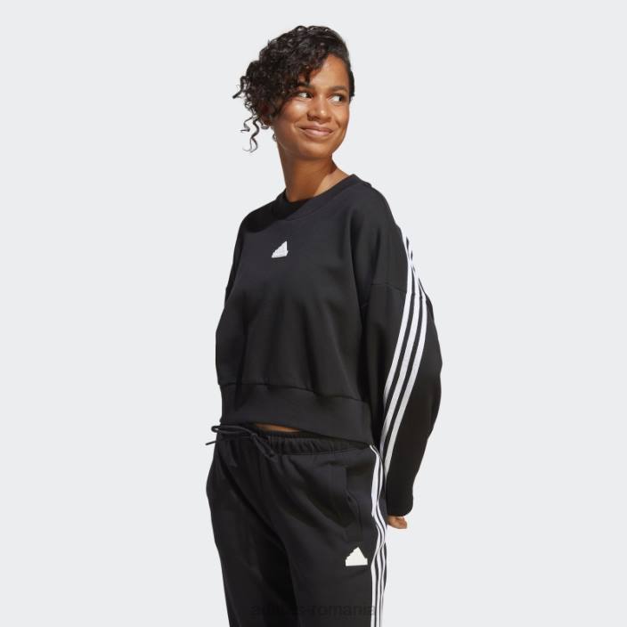 Adidas future icons hanorac cu 3 dungi negru fierbinte femei negru 2JBN2564