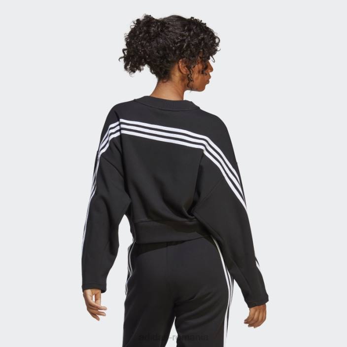 Adidas future icons hanorac cu 3 dungi negru fierbinte femei negru 2JBN2564