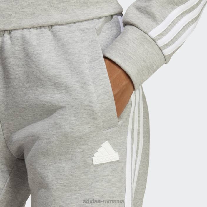 Adidas future icons pantaloni obișnuiți cu 3 dungi gri mediu adidas femei gri mediu 2JBN9006