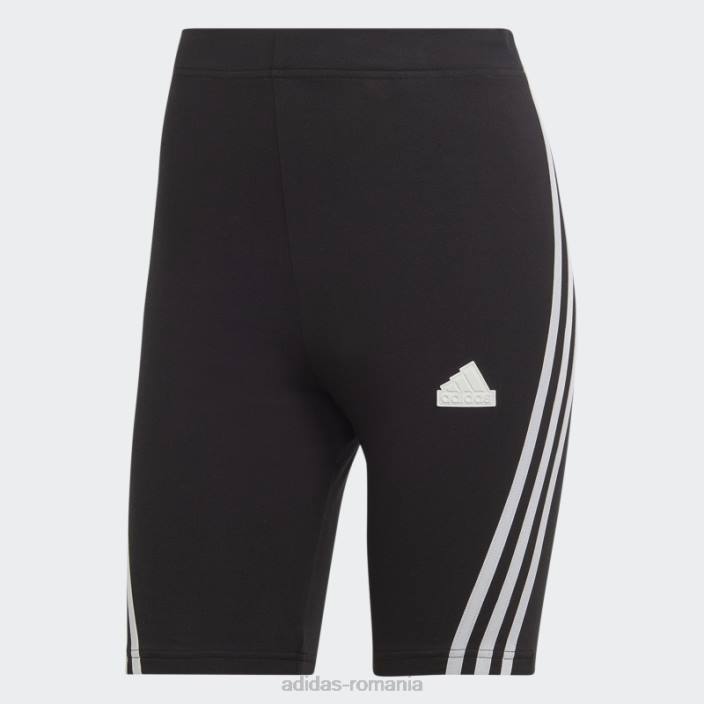 Adidas future icons pantaloni scurți pentru biciclete cu 3 dungi negru femei negru 2JBN16766