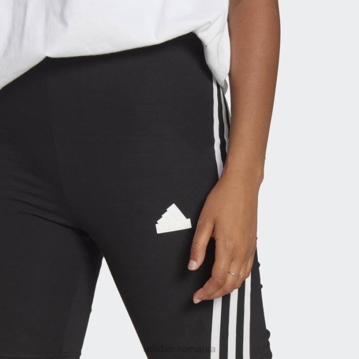 Adidas future icons pantaloni scurți pentru biciclete cu 3 dungi negru femei negru 2JBN16766