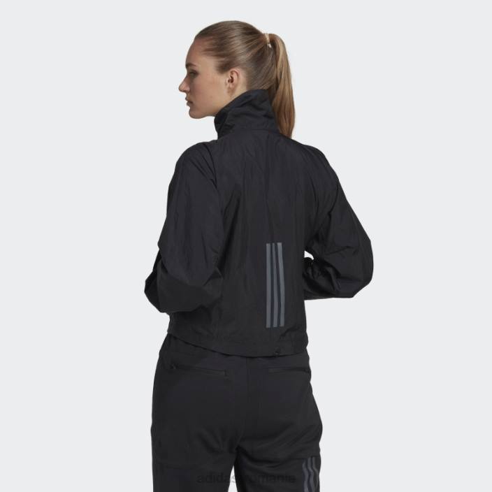 Adidas geacă neagră cu jumătate de fermoar țesut x-city femei negru 2JBN2911
