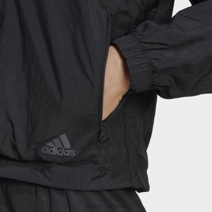 Adidas geacă neagră cu jumătate de fermoar țesut x-city femei negru 2JBN2911