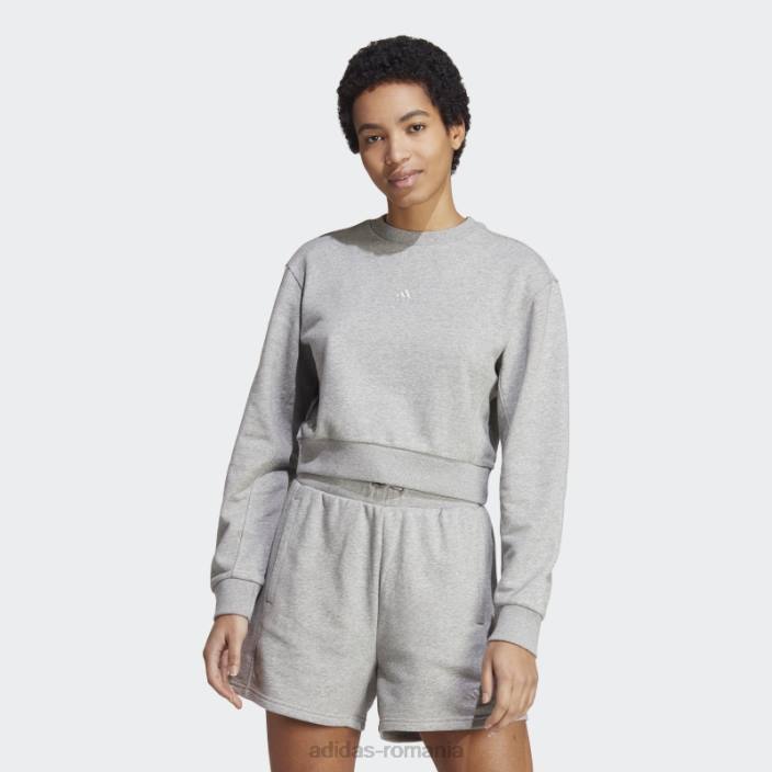 Adidas gri mediu all szn french terry hanorac adidas femei gri mediu 2JBN9525