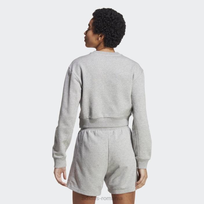 Adidas gri mediu all szn french terry hanorac adidas femei gri mediu 2JBN9525