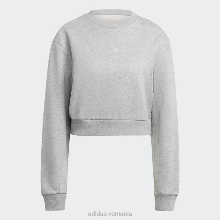 Adidas gri mediu all szn french terry hanorac adidas femei gri mediu 2JBN9525
