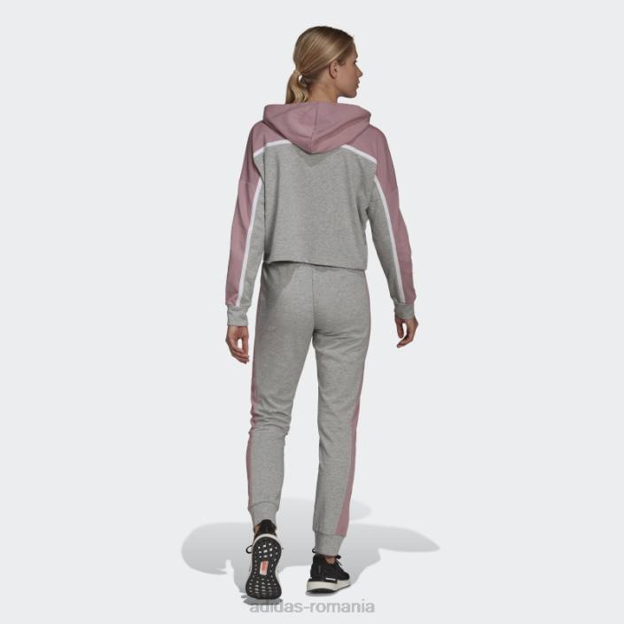 Adidas gri mediu sportswear subtil bloc trening fashion femei gri mediu 2JBN17569