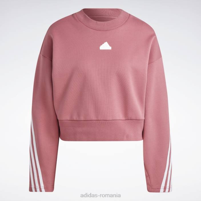 Adidas hanorac adidas cu 3 dungi icoane viitoare roz femei roz 2JBN9099