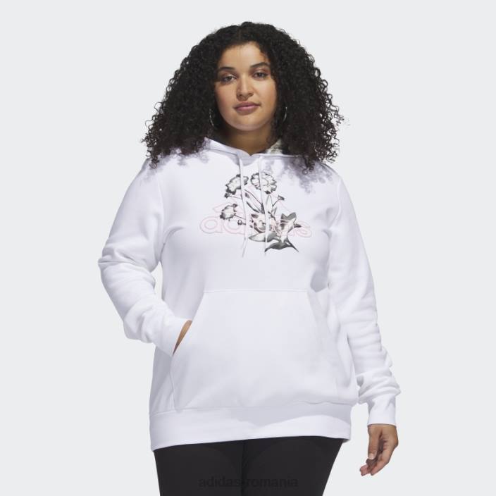 Adidas hanorac bloom (mărime plus) alb adidas femei alb 2JBN9840