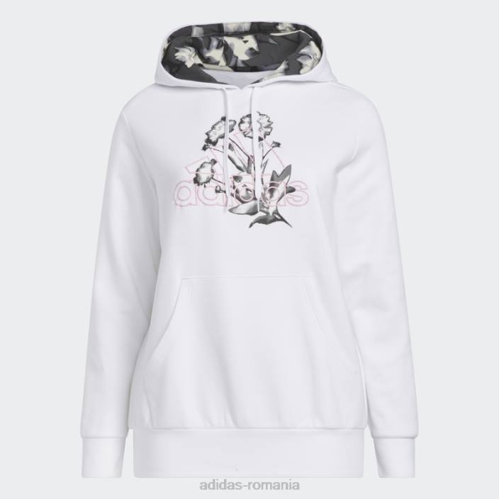 Adidas hanorac bloom (mărime plus) alb adidas femei alb 2JBN9840