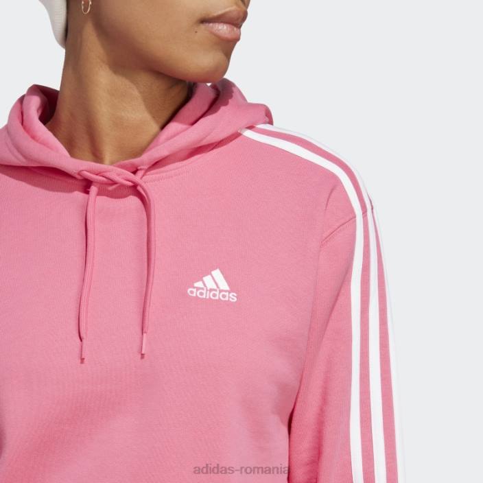 Adidas hanorac cu 3 dungi French Terry, magenta femei magenta/alb 2JBN9961