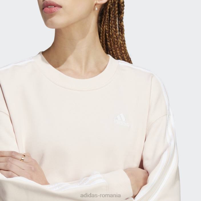 Adidas hanorac cu 3 dungi cuarț femei cuarț/alb 2JBN9259