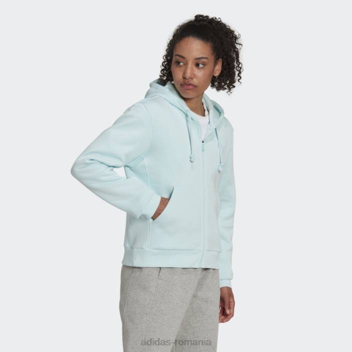 Adidas hanorac cu fermoar complet din fleece all szn albastru adidas femei albastru 2JBN10554