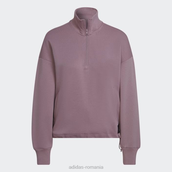 Adidas hanorac cu fermoar sfert, mov, icoane viitoare femei mov 2JBN10535