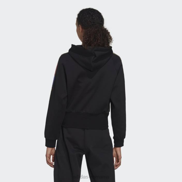 Adidas hanorac cu imprimeu peste tot negru adidas femei negru/multicolor/violet met 2JBN10032