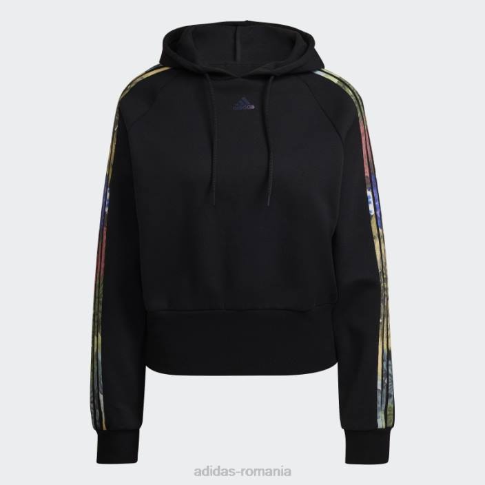 Adidas hanorac cu imprimeu peste tot negru adidas femei negru/multicolor/violet met 2JBN10032