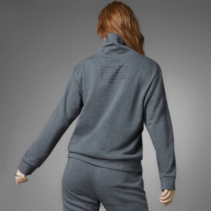 Adidas hanorac de ziua îndrăgostiților gri închis, negru femei erica gri închis 2JBN9169