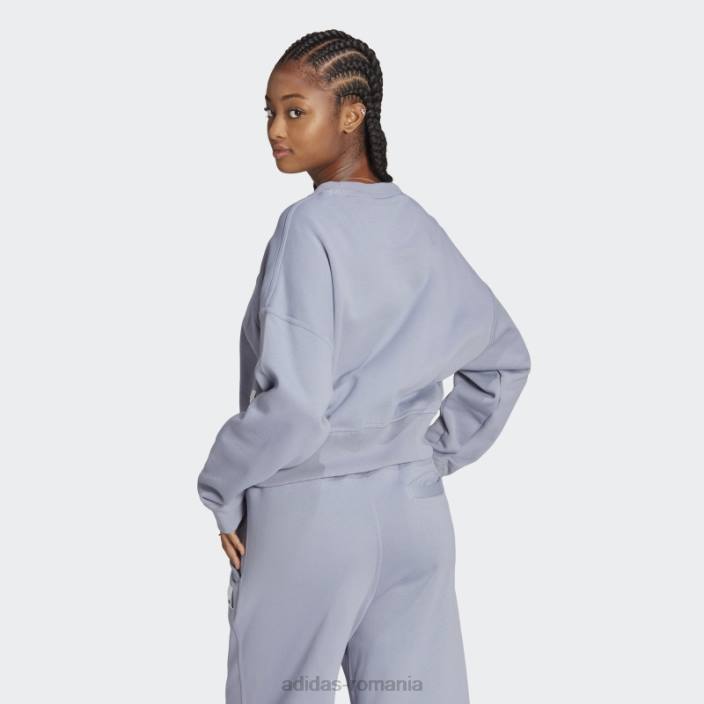 Adidas hanorac din fleece lounge violet argintiu femei violet argintiu 2JBN9034