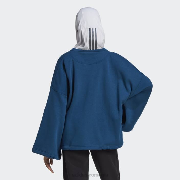 Adidas hanorac din fleece marine studio lounge femei marin 2JBN2783