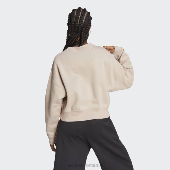 Adidas hanorac elegant lounge fleece taupe femei taupe 2JBN9037