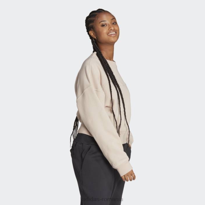 Adidas hanorac elegant lounge fleece taupe femei taupe 2JBN9037