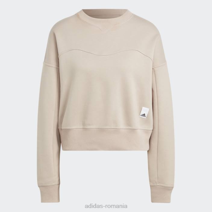Adidas hanorac elegant lounge fleece taupe femei taupe 2JBN9037