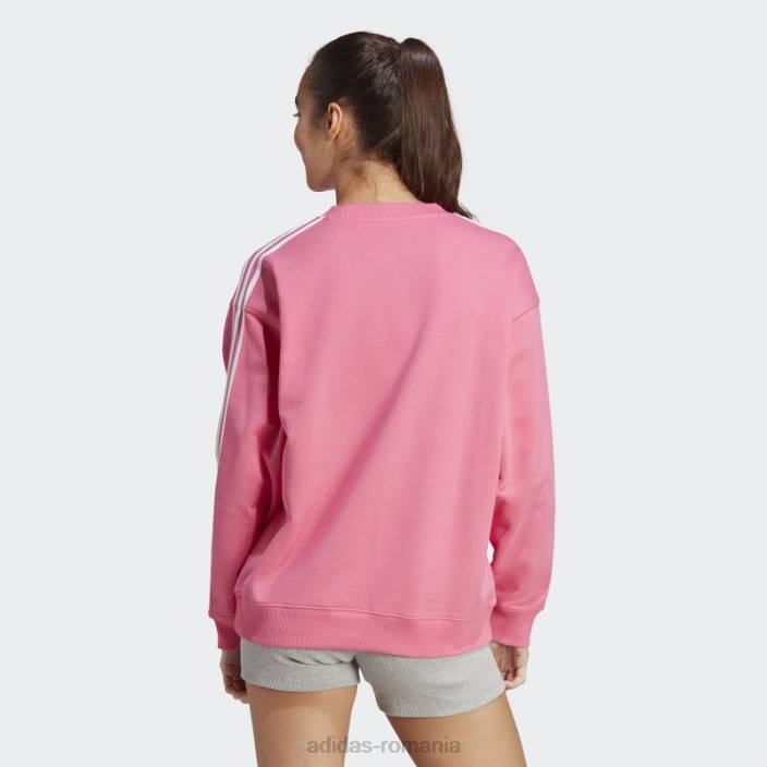 Adidas hanorac essentials cu 3 dungi magenta femei magenta/alb 2JBN9919