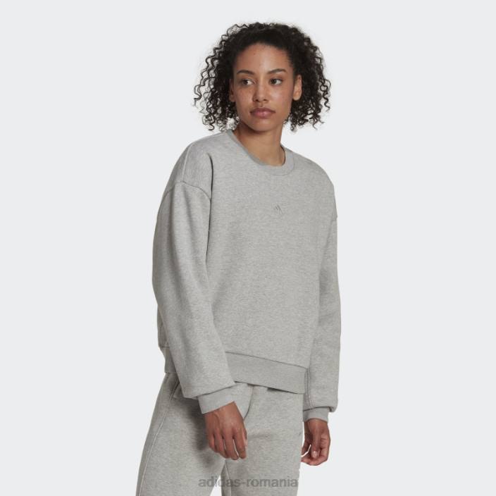 Adidas hanorac gri mediu all szn fleece femei gri mediu 2JBN16702