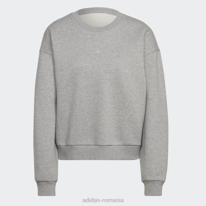 Adidas hanorac gri mediu all szn fleece femei gri mediu 2JBN16702