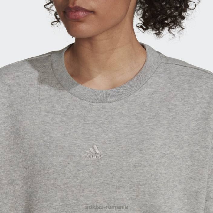 Adidas hanorac gri mediu all szn fleece femei gri mediu 2JBN16702