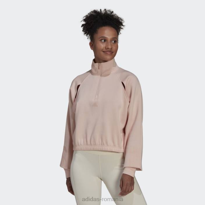 Adidas hanorac hyperglam fleece roz vapor femei vapor roz 2JBN17563