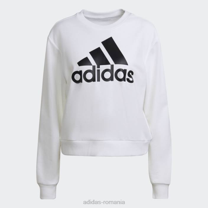 Adidas hanorac largi cu logo essentials alb femei alb negru 2JBN8984