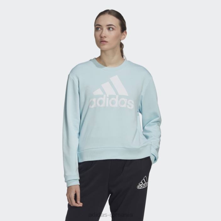 Adidas hanorac largi cu logo essentials albastru femei albastru alb 2JBN10537