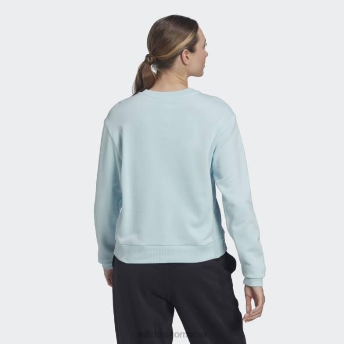 Adidas hanorac largi cu logo essentials albastru femei albastru alb 2JBN10537