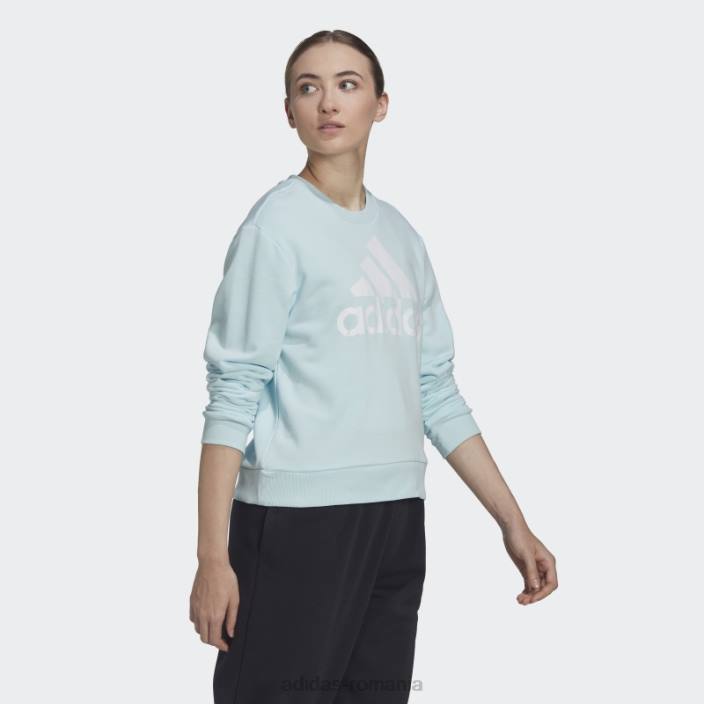 Adidas hanorac largi cu logo essentials albastru femei albastru alb 2JBN10537