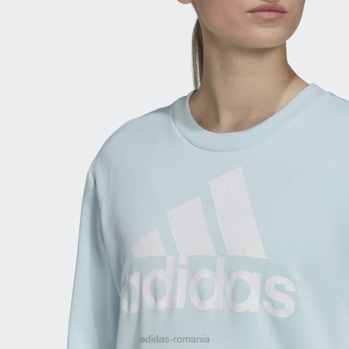Adidas hanorac largi cu logo essentials albastru femei albastru alb 2JBN10537