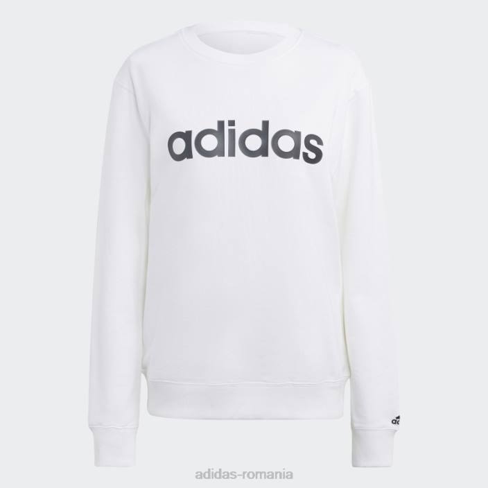 Adidas hanorac liniar French Terry alb essentials femei alb negru 2JBN16979