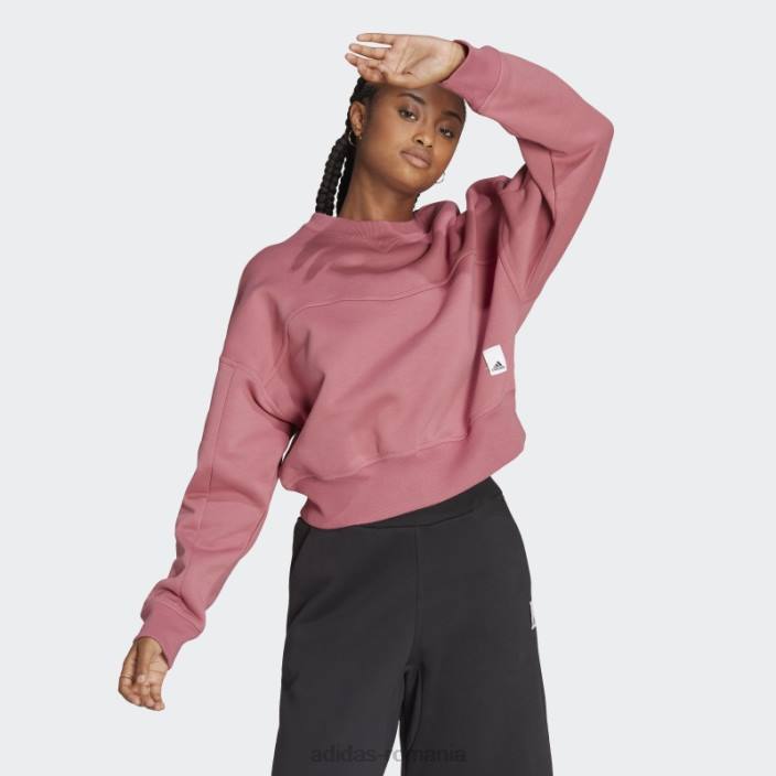 Adidas hanorac lounge fleece roz adidas femei roz 2JBN9162
