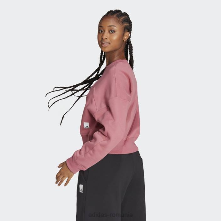 Adidas hanorac lounge fleece roz adidas femei roz 2JBN9162