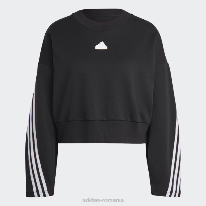 Adidas hanorac negru adidas cu 3 dungi future icons femei negru 2JBN16806